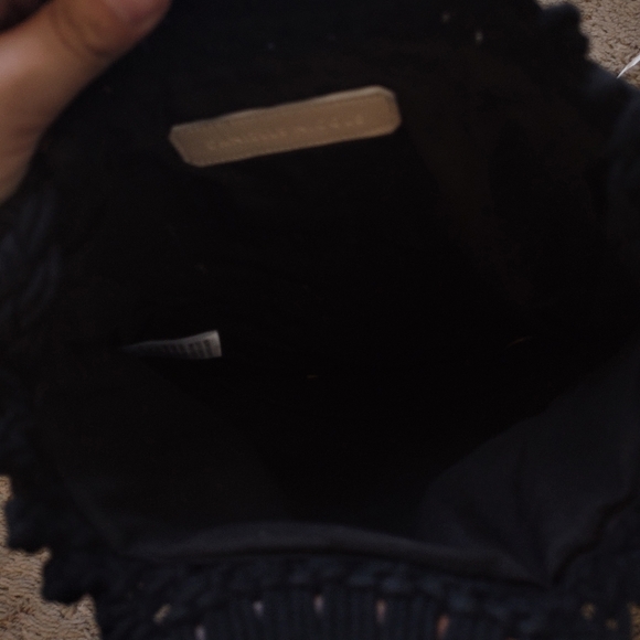 Danielle Nicole Black Macrame Fringe Boho Crossbody Bag - Picture 8 of 13